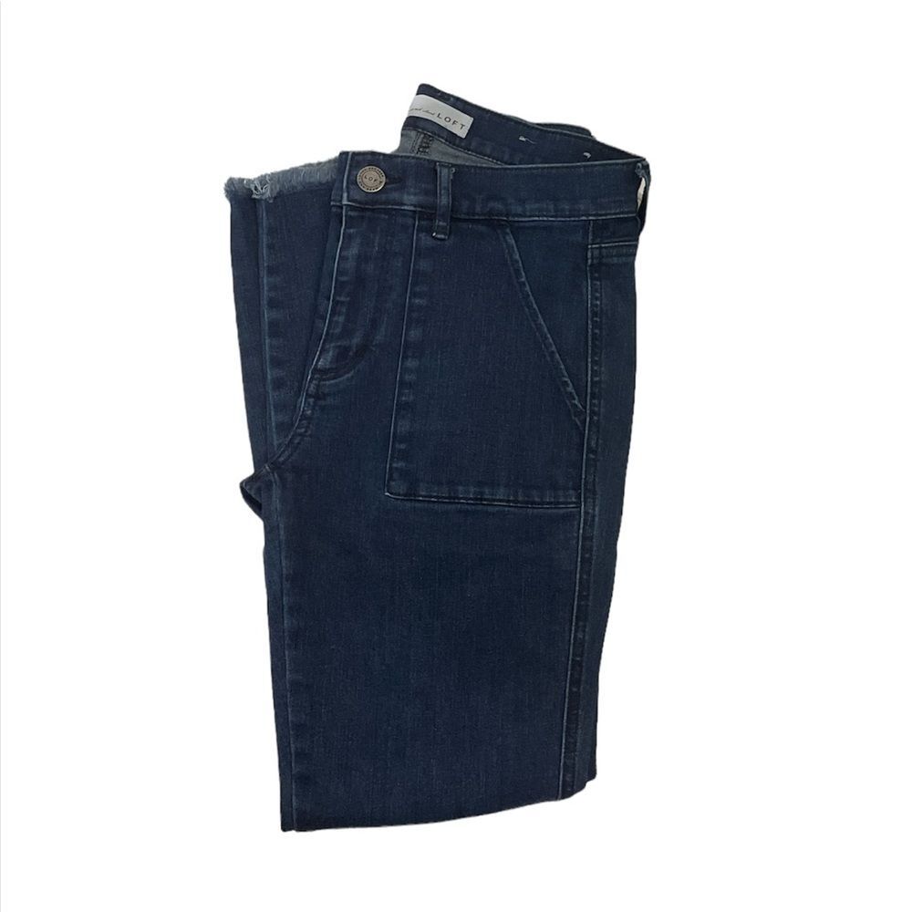 Loft Utility Skinny Jeans in Dark Indigo Wash Size 26